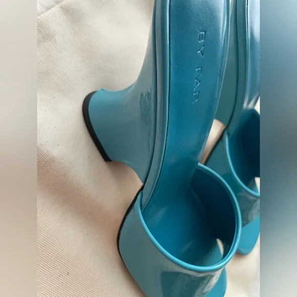 New! BY FAR Blue Heels - Picture 5 of 9